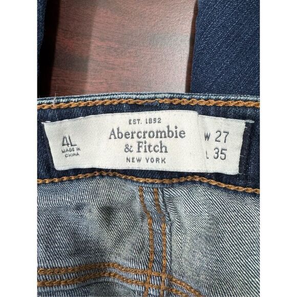 Abercrombie & Fitch Dark Wash Jeans Size 4 Long - Picture 4 of 4